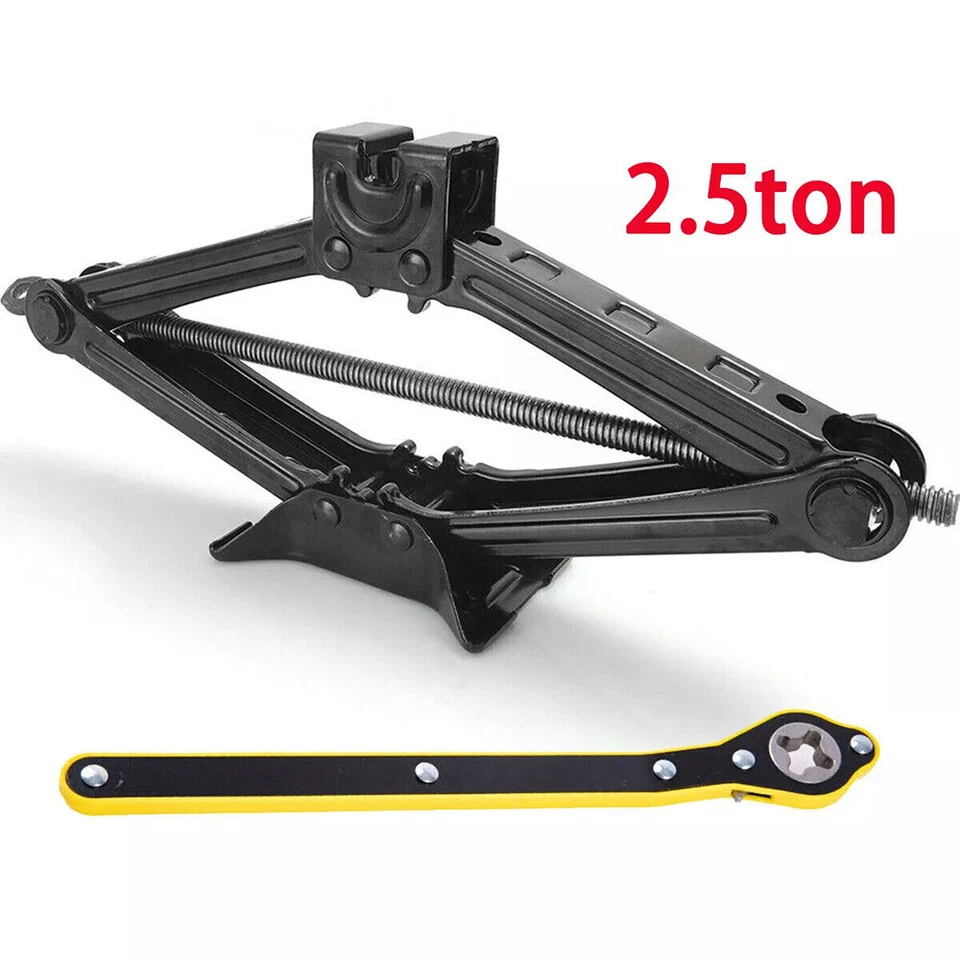 Universal 2.5 Ton Tonne Scissor Wind Up Jack for Car Van with Crank Speed Handle - Image 3 of 4