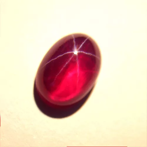 💝 5 quilates ESTRELLA ROJA RUBÍ OVALADO CABUJÓN VVS PIEDRA PRECIOSA ovalada e'toile rubis rouge - Imagen 1 de 1