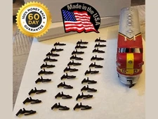 30 Pack of HO Scale Horn Hook Couplers (Small Hole Couplers)