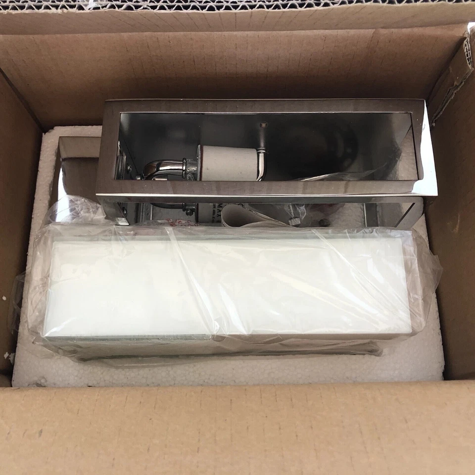 2 Palermo Ada Wall Sconce Polished Chrome Etched Glass Panel (Set Of Two) - Image 4 of 4