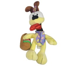 Odie Plush Toy W/ Easter Basket Tie Bunny Ears Garfield Play By Play 16" Tags