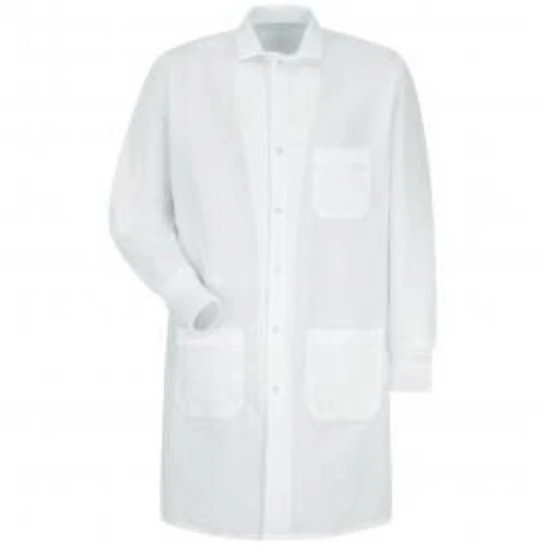 Snap button deals lab coat