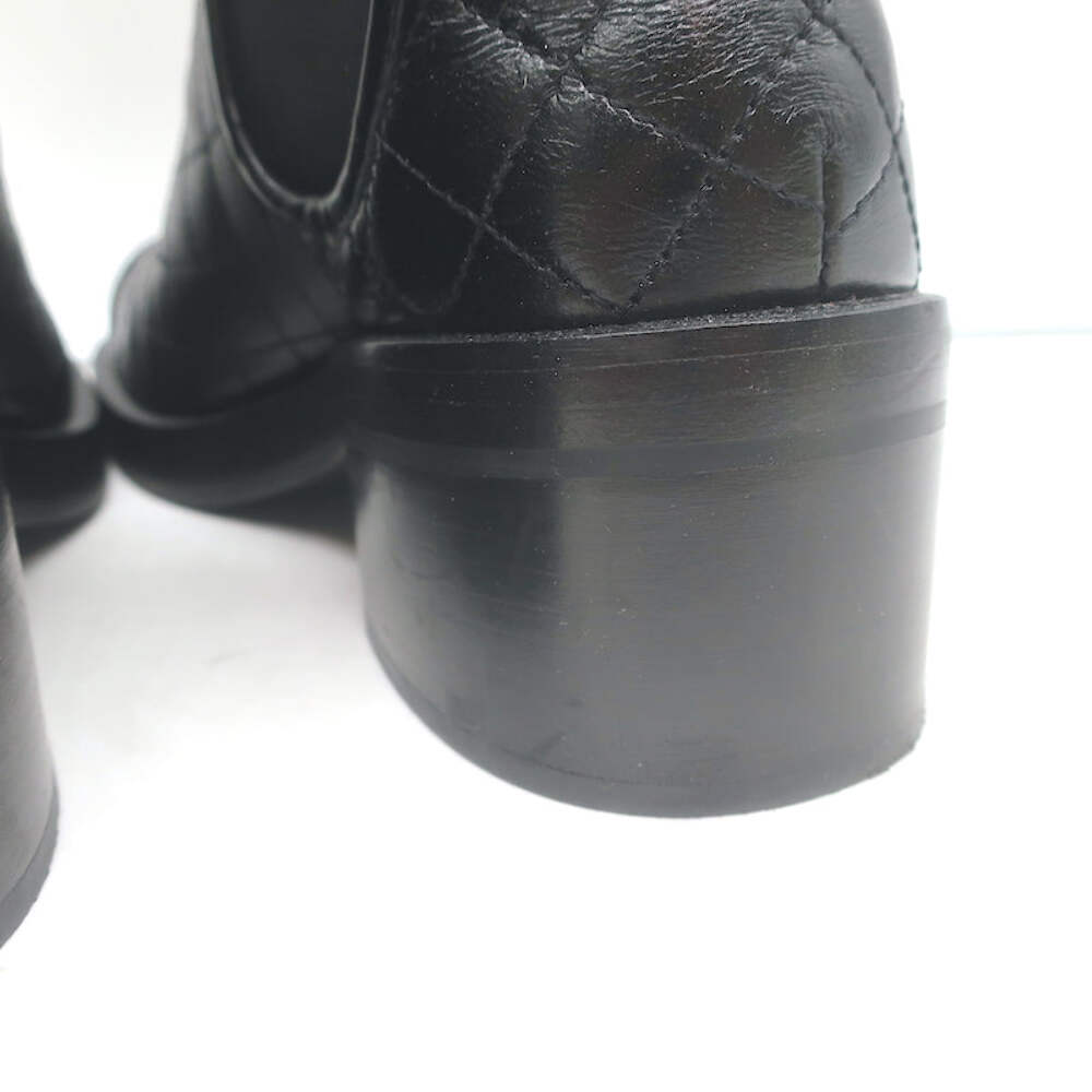 Chanel CC Turn Lock Fold-Over Ankle Boots Black Quilted Leather