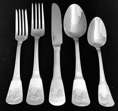 NEW CUISINART Elite FRENCH ROOSTER Flatware CHOICE Stainless U CHOOSE THE PIECE