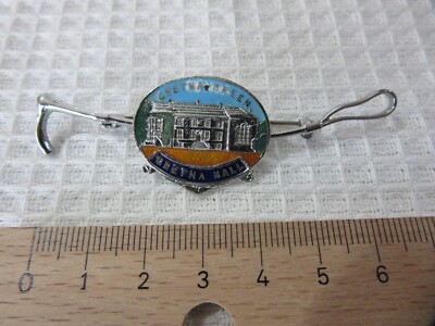 GRETNA GREEN GRETNA HALL (markiert) Vintage Brosche Anstecknadel Anstecker (#37)