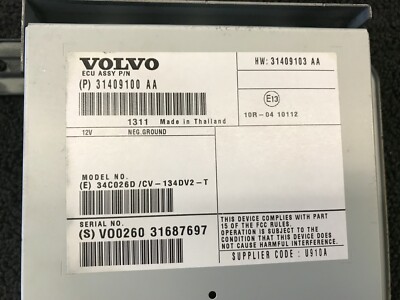 11-17 Volvo S60 V60 S80 XC60 XC70 Audio Module AMP Amplifier