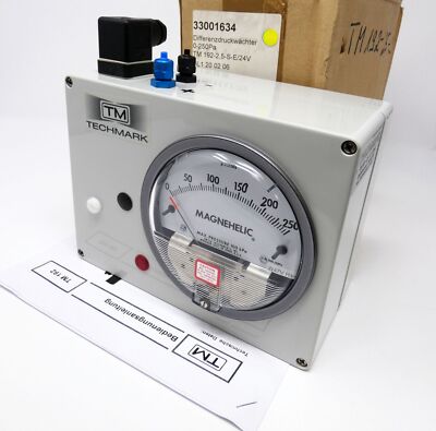 TM Techmark TM 192-2,5-S-E/24V 0-250Pa Max.70kPA Diff. Druckwächter -unused/OVP-