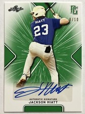 2021 LEAF PERFECT GAME JACKSON HIATT AUTO 8/10