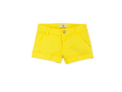 $295 YounG Versace Yellow Kids Shorts Size 4-5