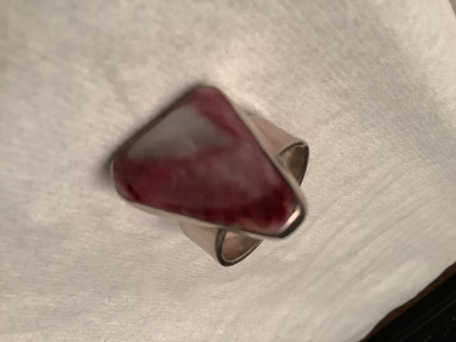 Triangle stone sterling silver ring-lightly used - image 6