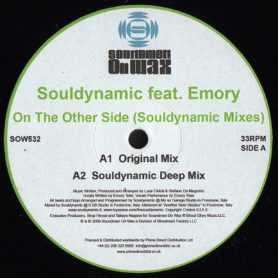 Souldynamic Feat Emory - On The Other Side (Remixes) - USA 12'' Vinyl - 2009 -...