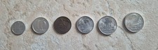 DDR Münzen Geld 1, 10, 20, 50 Pfennige 1 und 2 Deutsche Mark gebraucht 6 Stk