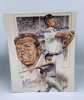 Mickey Mantle Signed Auto Autograph Yankees 8x10 Photo GTSM COA