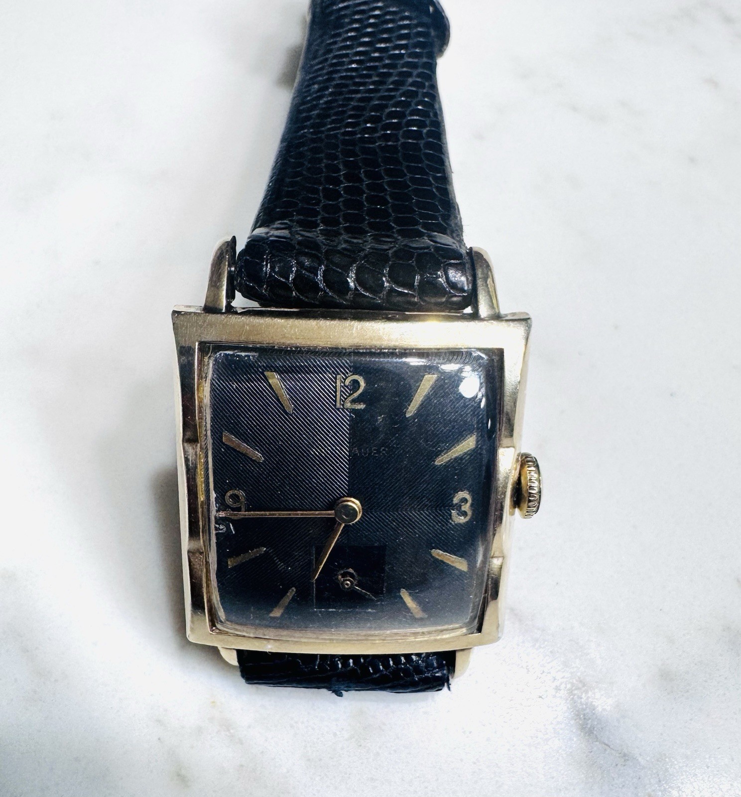 Wittnauer Rectangular 10K Gold Filled Wristwatch … - image 1