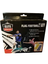 Elite Athletics 10 Man Flag Football Set for Adults and Youth w/ Flags and Cones