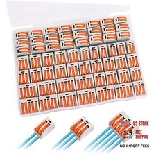 60Pcs Lever Nuts Wire Connectors, 2 3 5 Port Compact Splicing Electrical Wire