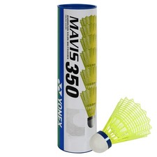 Mavis 350 Nylon Shuttlecock with Blue Cap Yellow