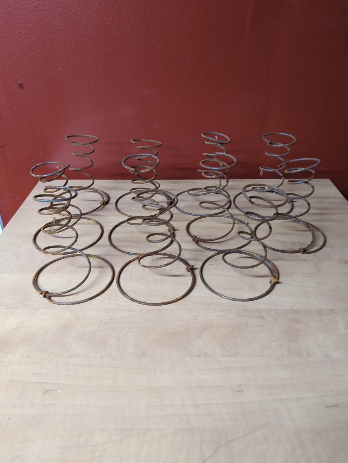 Lot of 11 Rusty Vintage coiled Bed Springs Primitive Steampunk Crafts Rustic