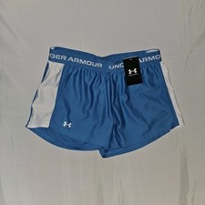 Under Armour G Tech Play Up Short Girls Blue White YL/G 100 Polyester