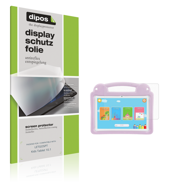 2X Schutzfolie Matt FüR Letgospt Kids Tablet 10.1 Displayschutzfolie Folie-image