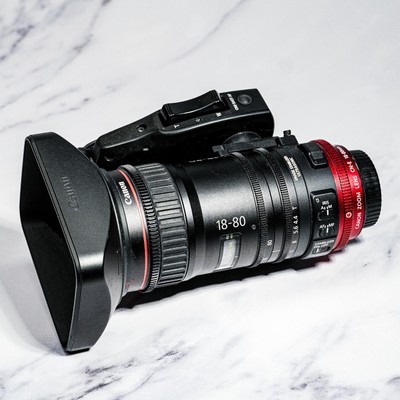 Canon CN-E 18-80mm T4.4 COMPACT SERVO Cinema Zoom Lens (EF Mount) w/ Zoom Grip