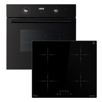 Herdset Autark Induktion 60Cm Einbau-Backofen Induktionskochfeld Grill HeißLuft
