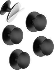 5 Pack Black Self-Adhesive Cabinet Knobs, Self-Stick Hardware Kitchen Cabinet Ha