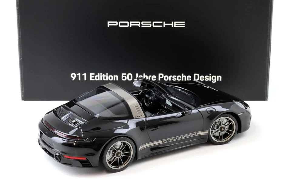 1:18 Minichamps Porsche 911 992 Targa 4 GTS NERO 50 Anni Porsche Design WAP DE - Immagine 3 di 4