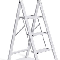 Trittleiter 3 Stufen Klappbar Leicht Aluminium Klapptritt Haushaltsleiter Set