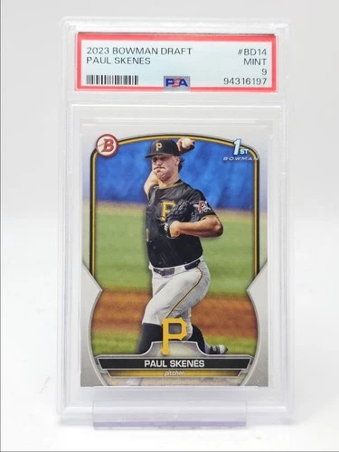 PAUL SKENES 2023 BOWMAN DRAFT 1ST BASEBALL BASE PIRATES PSA 9 Q6608