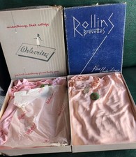 5 vintage camisole Nightie lot NOS W/BOXES Light pink Sizes Vary With Tags