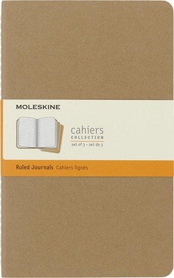 Moleskine Cahier Journal Soft Cover Large (5 x 8.25 ) Ruled/Lined Black 80 Pages
