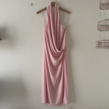 Reformation Consuela Plunge Neck Halter Dress Size Large NWT