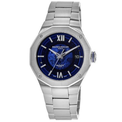 New Baume & Mercier Riviera Automatic Blue Dial Steel Men's Watch 10616