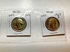 1969-P  &  1969-D   WASHINGTON QUARTERS,  UNC.,