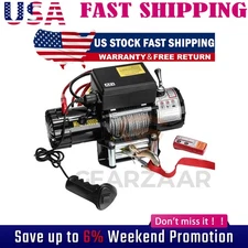 12V 13000LBS Kit Electric Winch Steel Rope Truck For Jeep 13000LB Trailer 4WD /