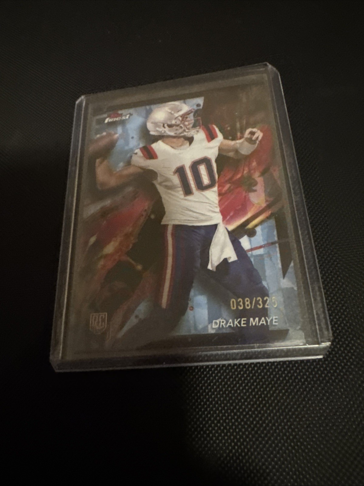 2024 Topps Finest - Common Drake Maye #62 Sky Blue Refractor /325 (RC)