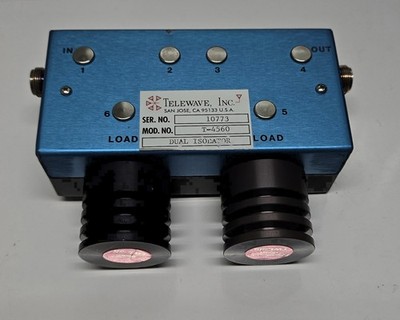 TELEWAVE  T4560 UHF 100 Watt Dual Circulator Isolator Ham 406-512 Mhz Loads Ham