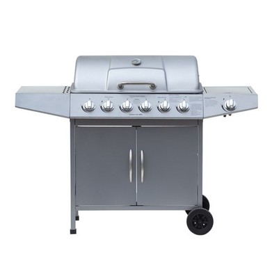 El Fuego Gasgrill Dayton 6+1 AY0460 silber mit Seitenbrenner