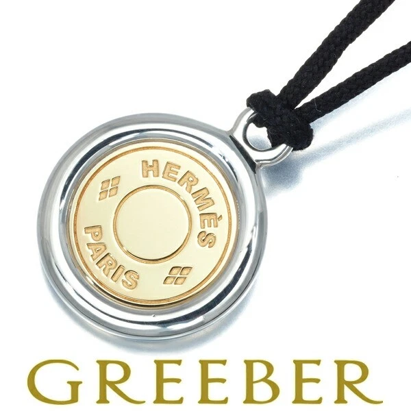 HERMÈS Collana Hermes serie lunga argento 925 K18Yg codice usata blj