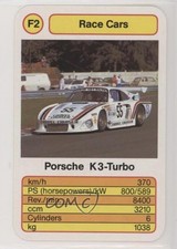 1986 Ace Trumps Race Cars Porsche K3-Turbo #F2 0a3