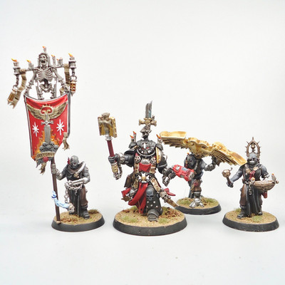 Black Templars Grimaldus & Retinue bemalt - Warhammer 40k - Space Marines - GW