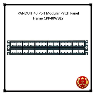 PANDUIT 48 Port Modular Patch Panel Rahmen CPP48WBLY aus Japan Neu