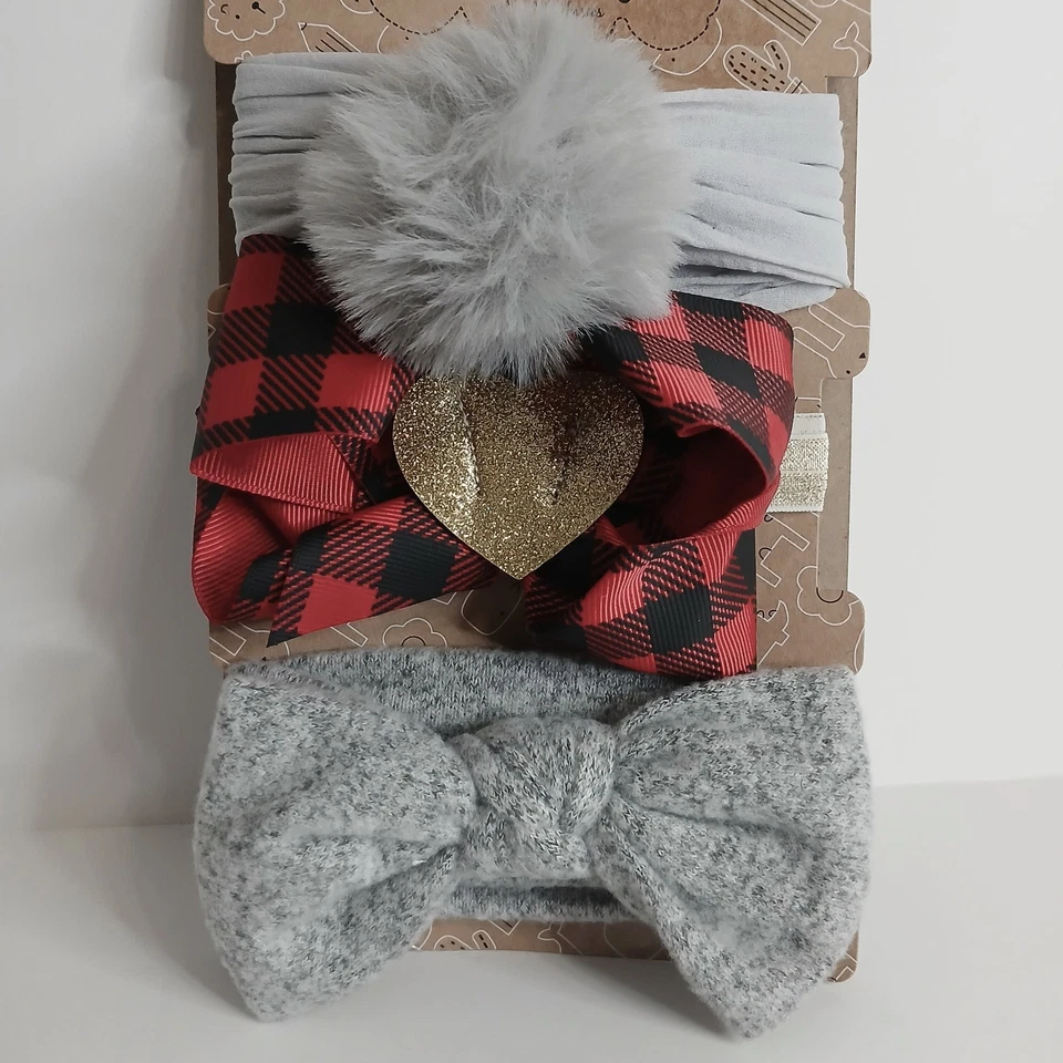 Baby Essentials 3 Christmas Headbands Infant 0-24 Months New - Image 4 of 4