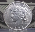 1934 "S" Peace SILVER Dollar *SAN FRANCISCO* Mint $1 #EC2 **KEY DATE** ECC&C Inc