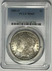 1885 O MORGAN DOLLAR PCGS MS 65 / TONED
