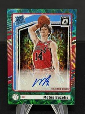 2024-25 Donruss Optic Matas Buzelis Rated Rookie Auto Green Scope #/25 SSP #306