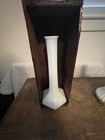 Vintage Hoosier Diamond Cut Milk Glass Bud Vase