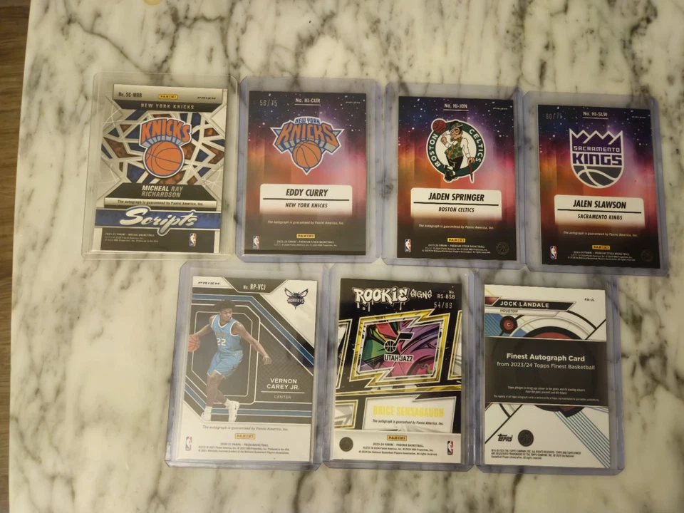 Lote de tarjetas coleccionables de la NBA, todas las tarjetas autografiadas. Panini y Topps cromados. Foto 2 de 2