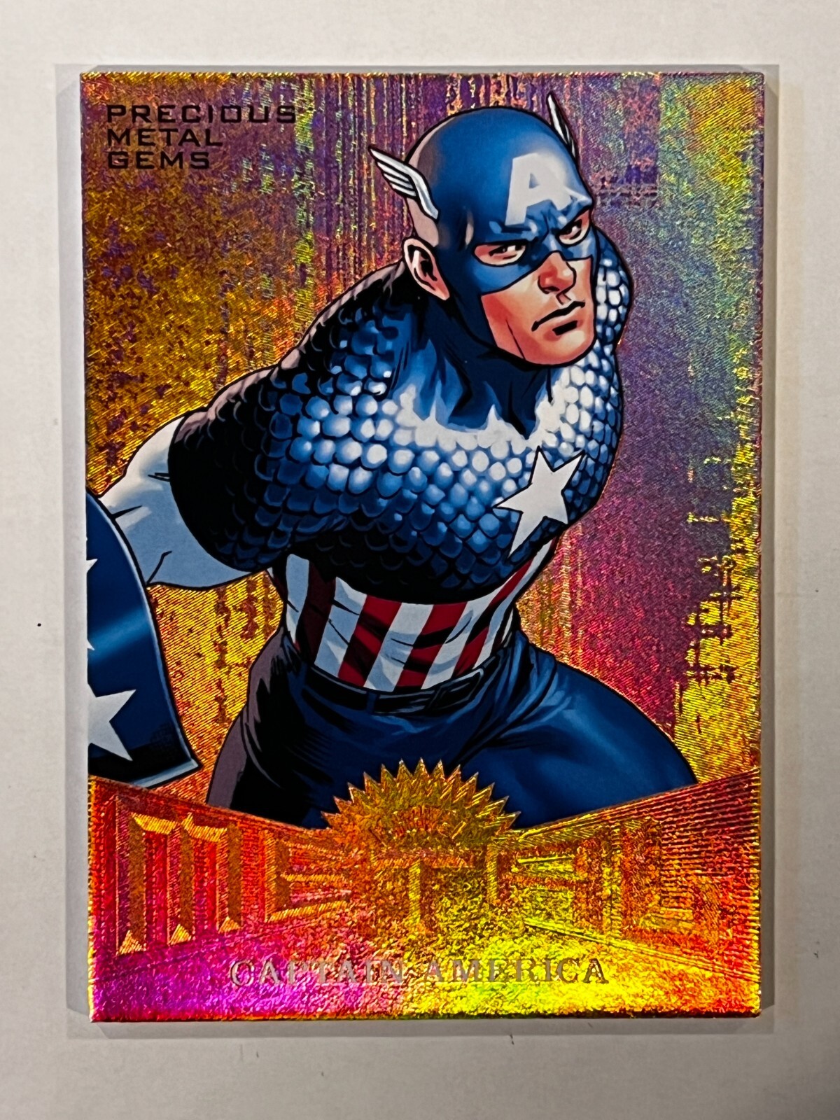 2017 Fleer Ultra Spider-Man Metal BRONZE PMG MM45 CAPTAIN AMERICA 113/199 Insert